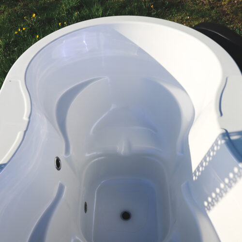 Ovalt vildmarksbad til 2 personer Ofuro, opvarmet med el / varmepumpe